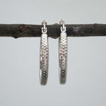 indie and harper large silver stainless steel hoop earrings
