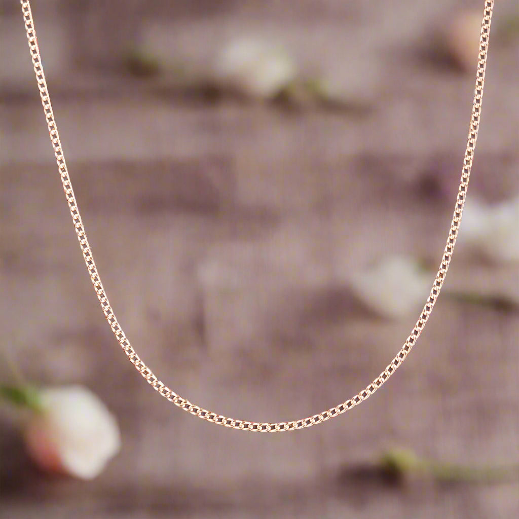dainty 9k rose gold chain necklace by indie and harper
