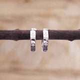 indie and harper sterling silver huggie earrings with star detailing with cubic zirconia