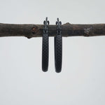 indie and harper waterproof medium black hoop earrings 