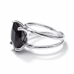 Silver Black Onyx Ring 
