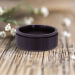 indie and harper titanium meditation black Spinning Ring - waterproof jewellery