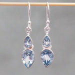 indie and harper blue topaz earrings - australian jewellery