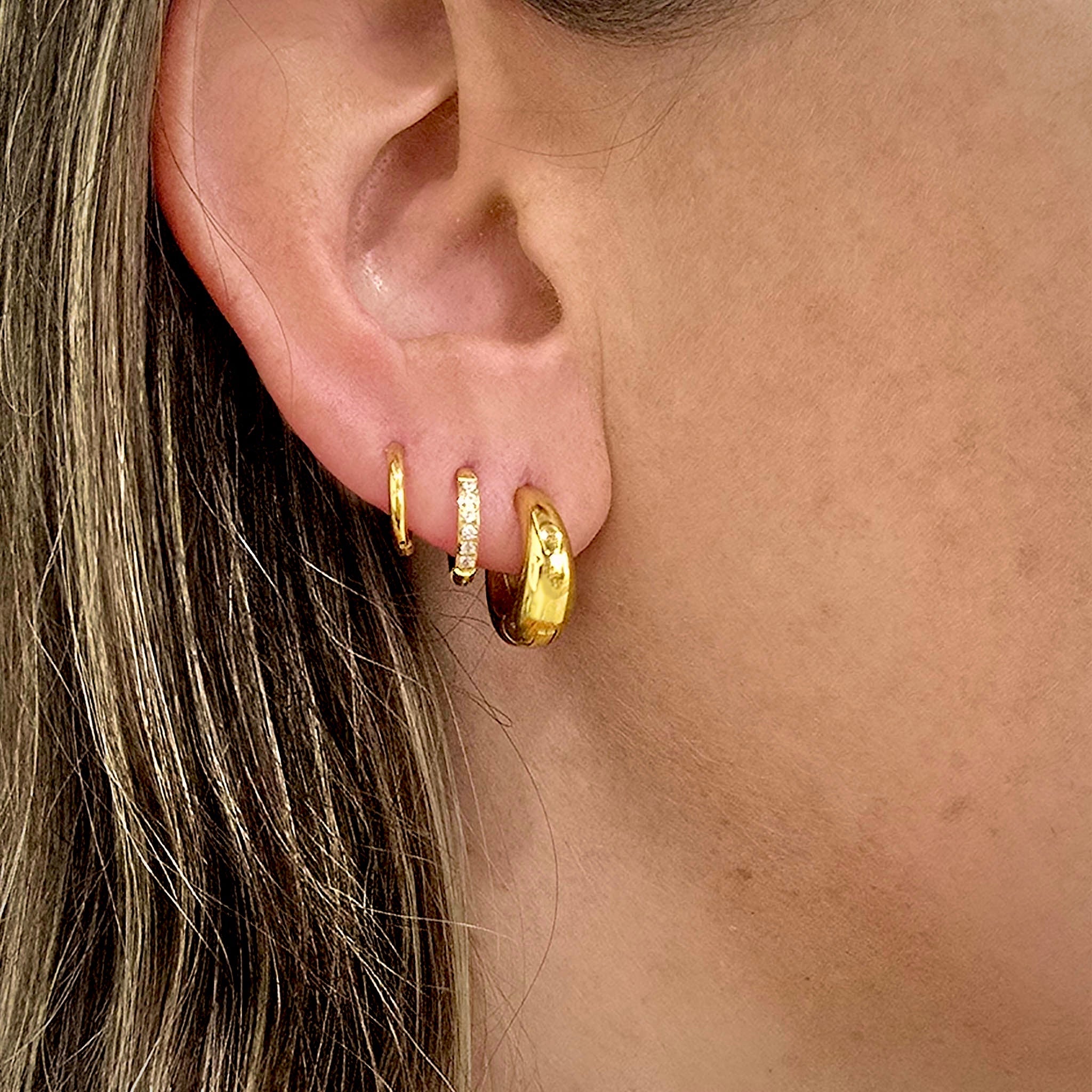 Classic gold luxe earring set by indie and Harper Australia 
