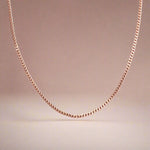 indie and harper dainty 18k rose gold chain necklace 