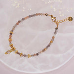 indie and harper dainty goddess orange moonstone bracelet