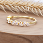 indie and harper dainty gold ring featuring cubic zirconias