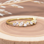 indie and harper dainty gold ring featuring cubic zirconias