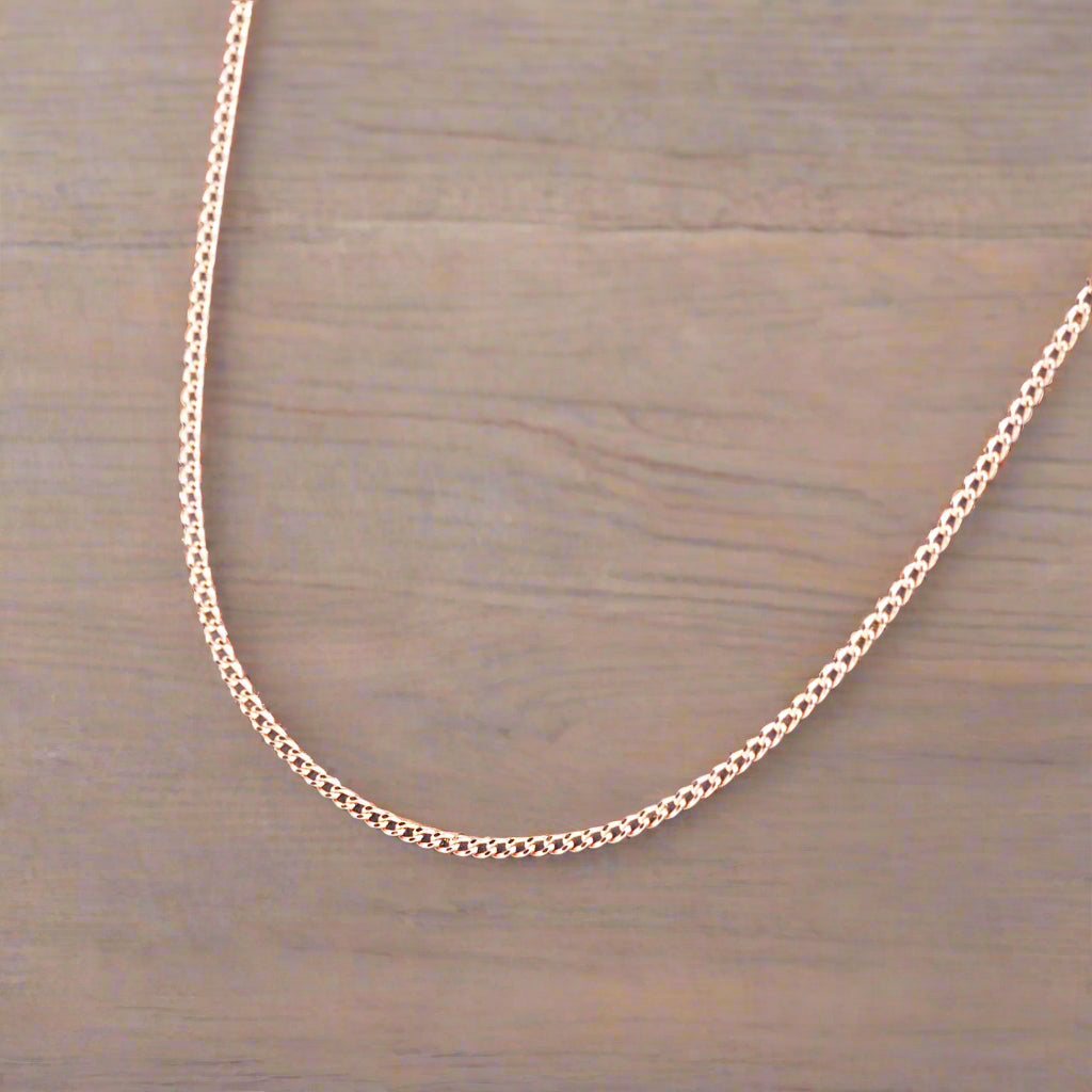 indie and harper dainty 9k rose gold chain necklace