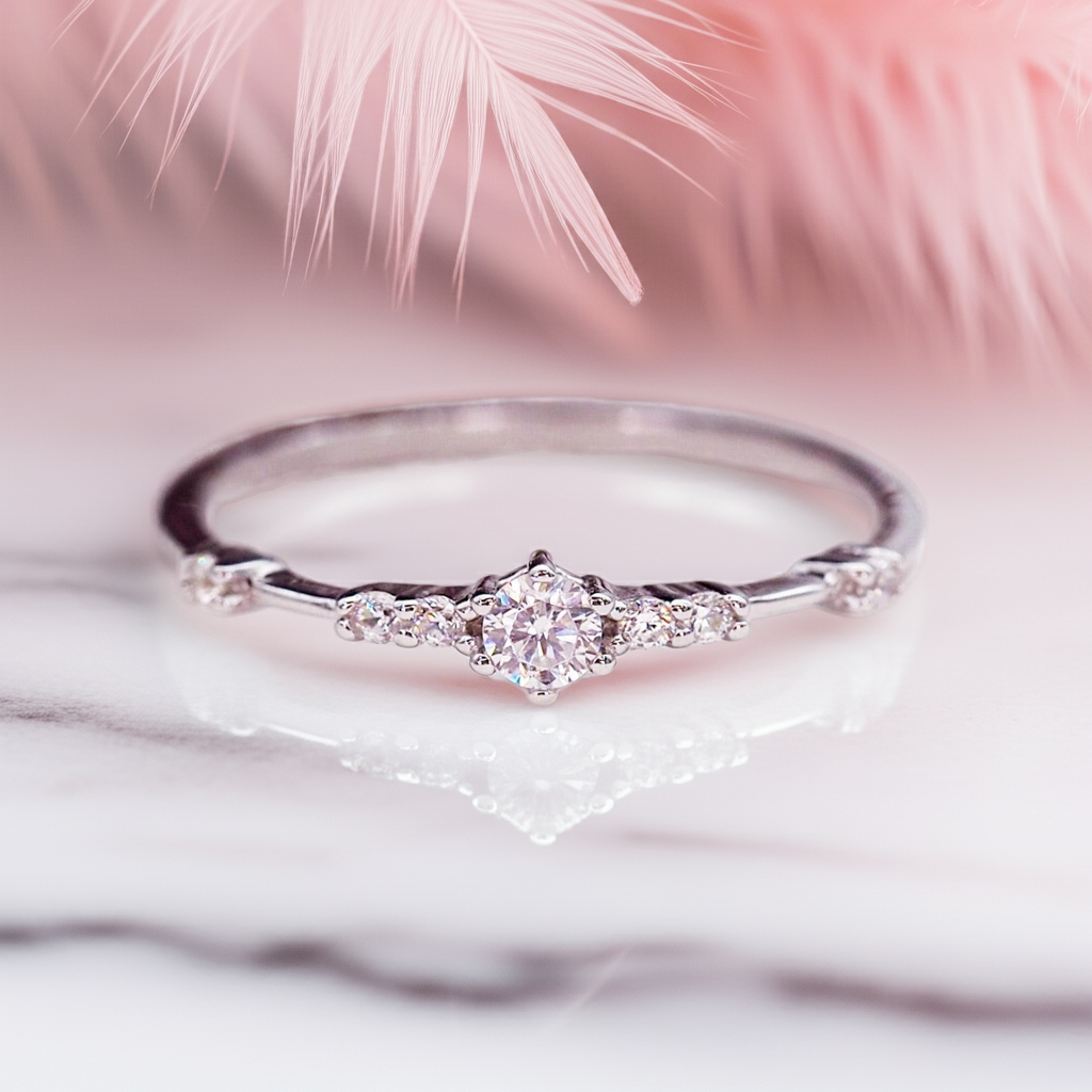 dainty sterling silver ring - womens jewellery by indie and harper australia