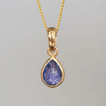 Gold December Birthstone tanzanite Necklace by indie and Harper Australia