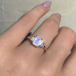 indie and harper Sterling silver topaz stone and moonstone ring