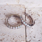  www.indieandharper.com Delicate Opal Hoop Earrings
