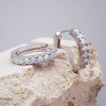  www.indieandharper.com Delicate Opal Hoop Earrings