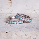  www.indieandharper.com Delicate Opal Hoop Earrings