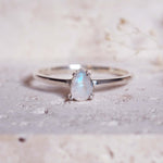 indie and harper sterling Silver moonstone ring - Celestial Moonstone Jewellery Australia