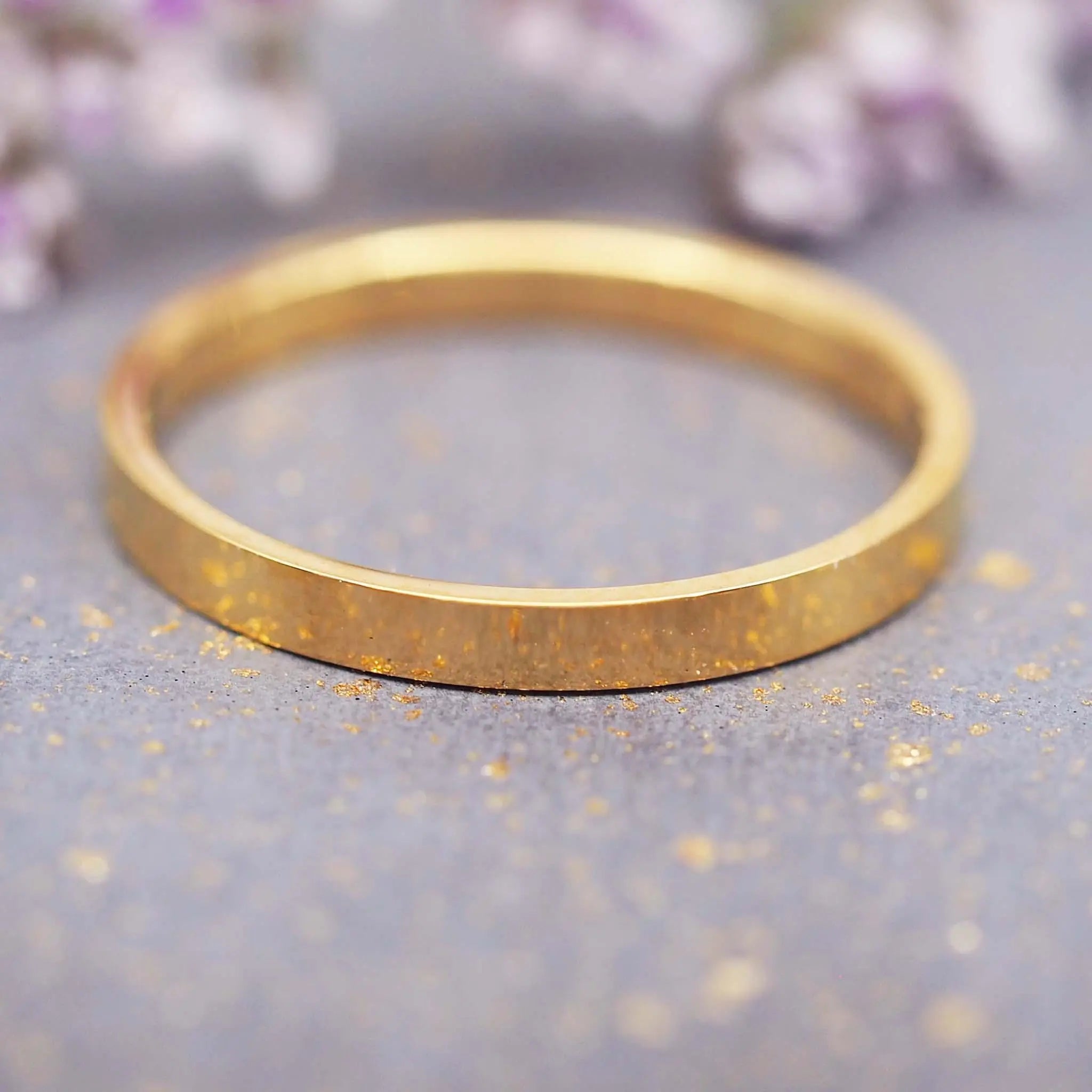 gold band ring - gold waterproof jewellery Australia by indie and harper