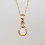 indie and harper Gold April birthstone herkimer necklace 