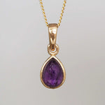 indie and harper gold february birthstone amethyst necklace