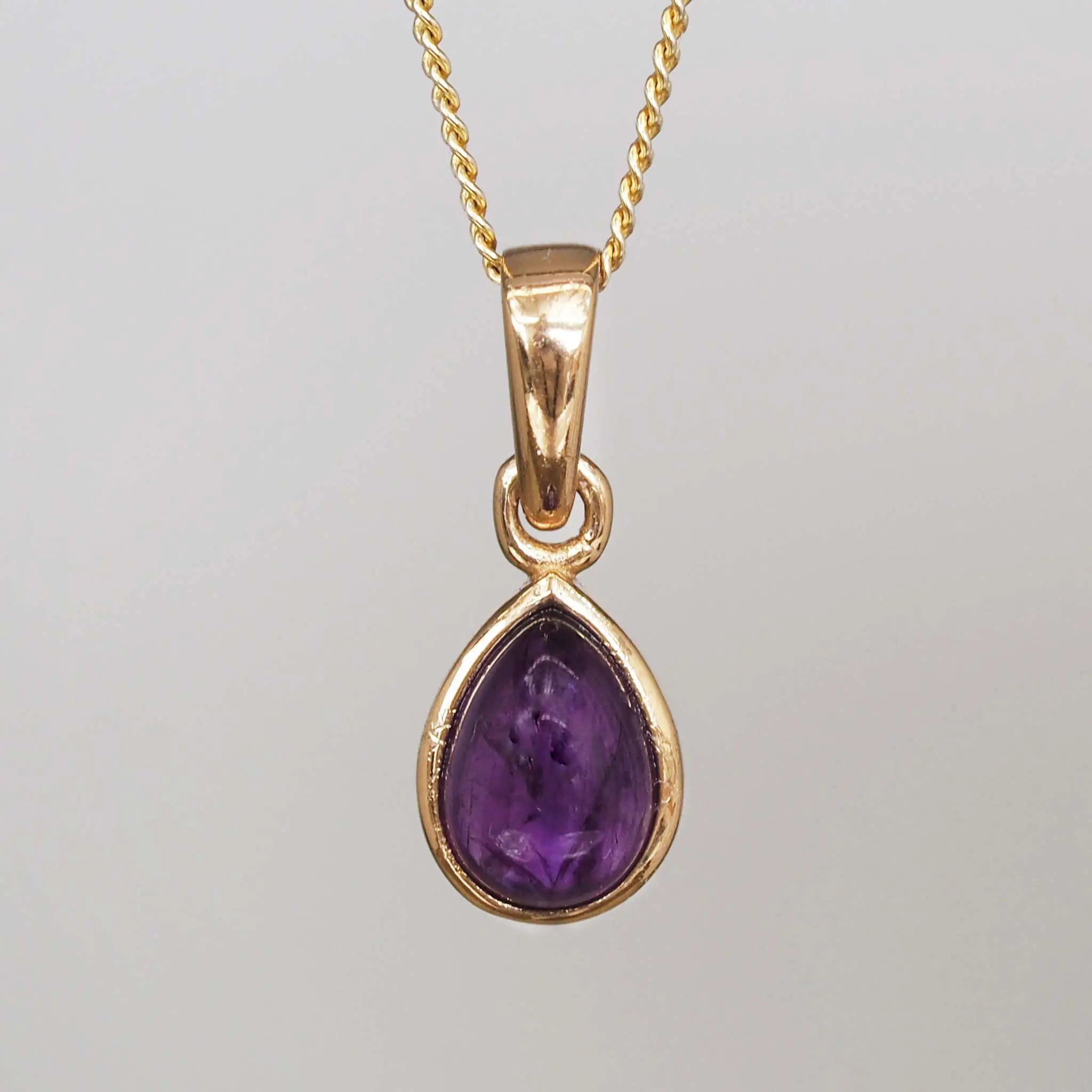 indie and harper gold february birthstone amethyst necklace