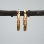 indie and harper gold medium waterproof hoop earrings