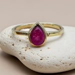gold january birthstone garnet ring by indie and harper jewellery australia