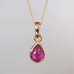 indie and harper gold july birthstone ruby necklace