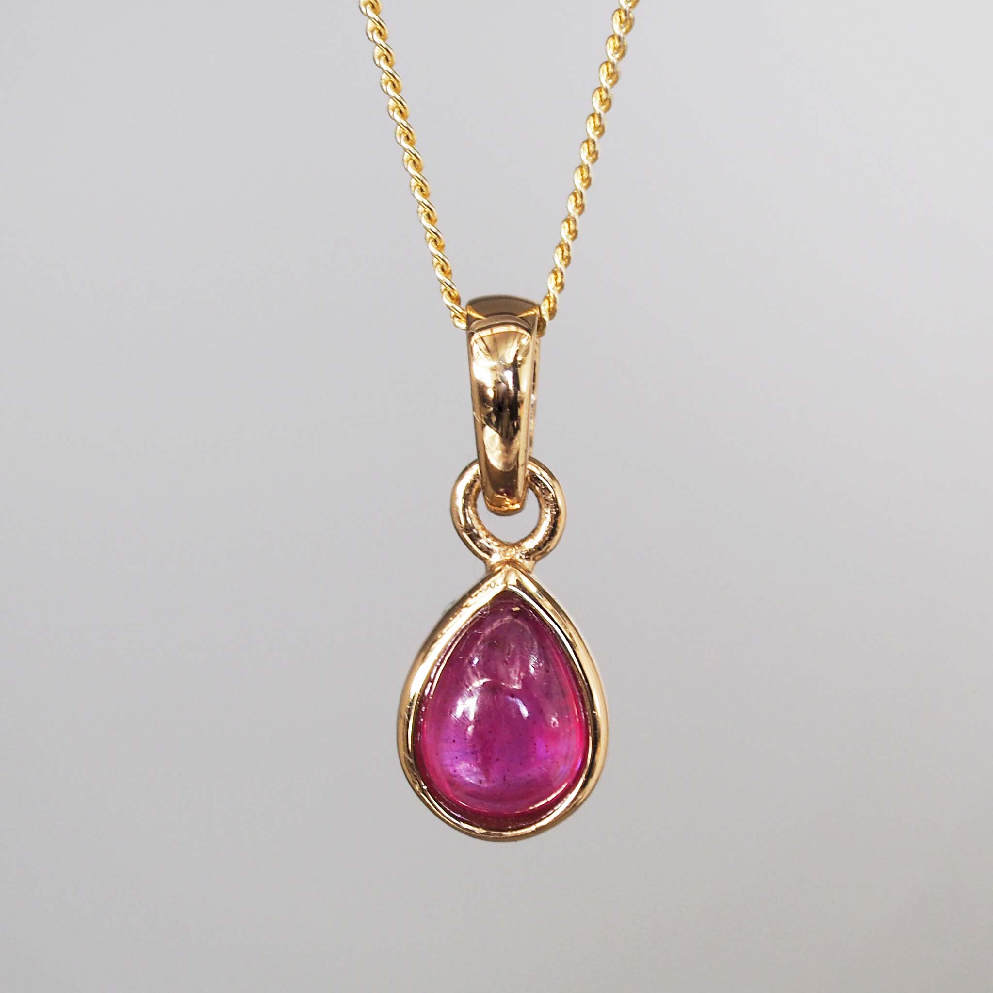 indie and harper gold july birthstone ruby necklace