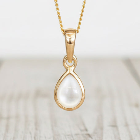 indie and harper gold june birthstone pearl necklace