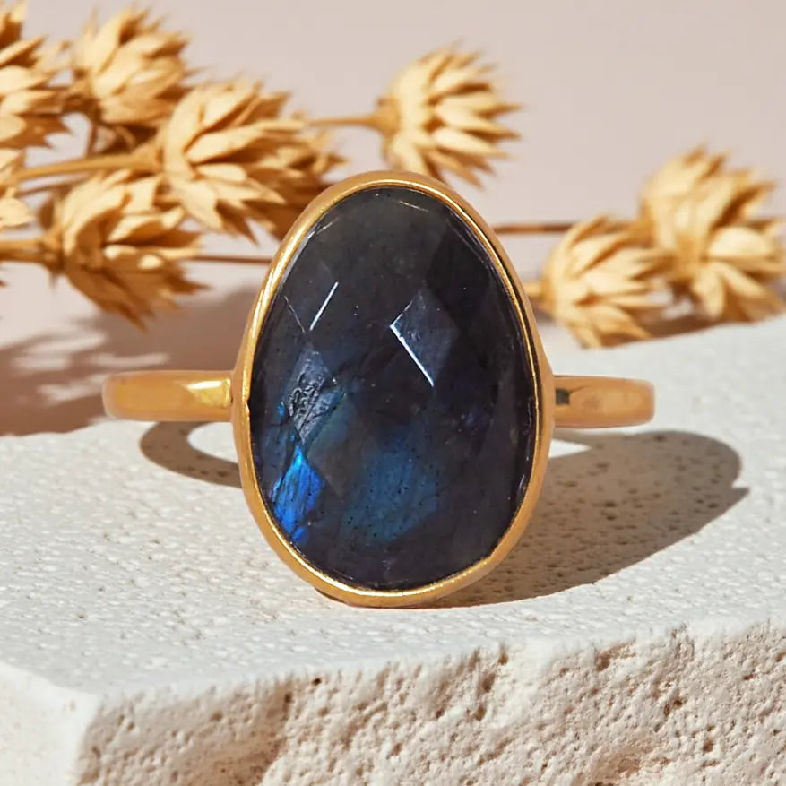 gold labradorite ring by indie and harper jewellery australia