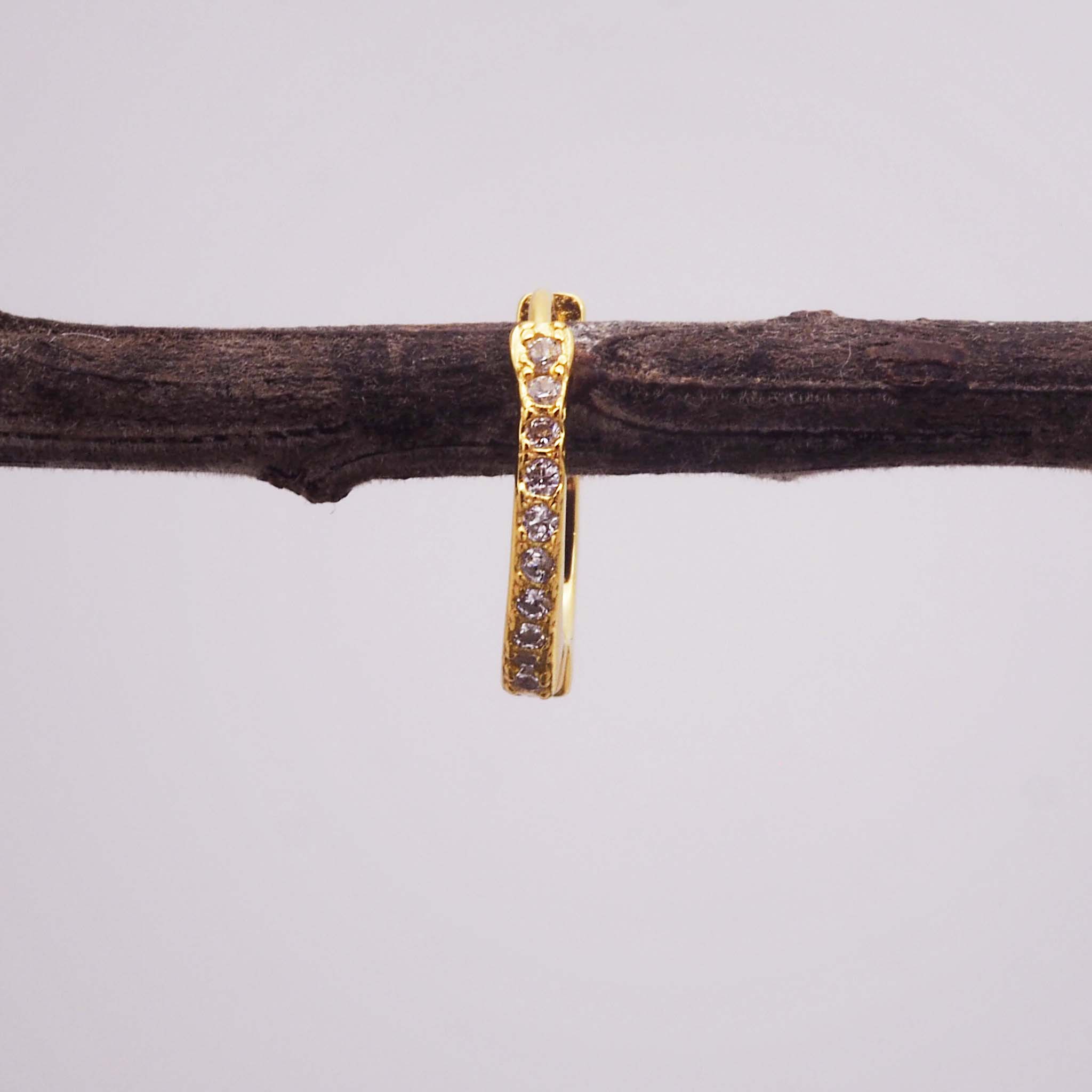 indie and harper gold dainty cubic zirconia hoop 