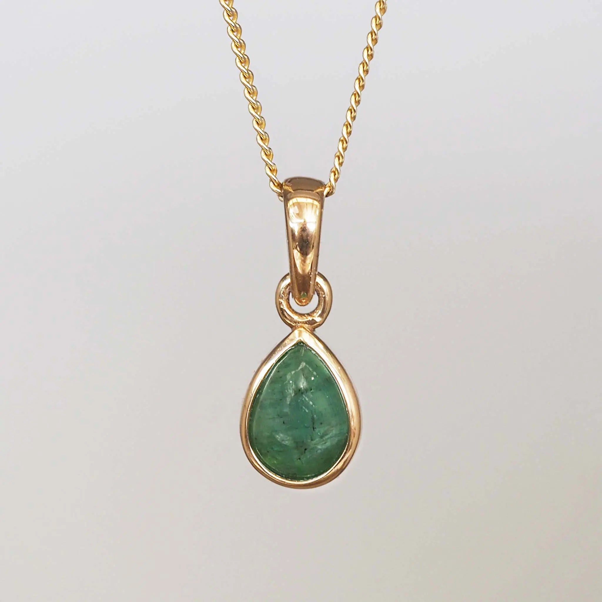 Gold may birthstone Emerald Necklace by indie and harper Australia 