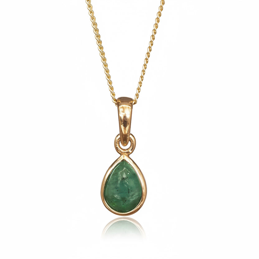 Gold may birthstone Emerald Necklace by indie and harper Australia 