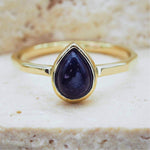 indie and harper gold september birthstone sapphire ring