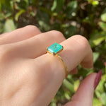 indie and harper gold tourmaline ring being worn