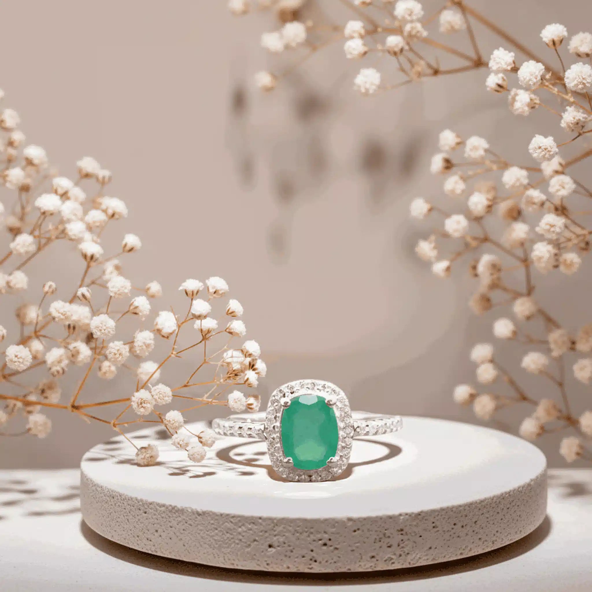 sterling silver natural green onyx faceted oval gemstone with pave white topaz accent gemstones