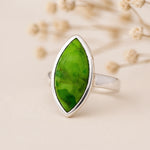 sterling silver green turquoise ring by indie and harper australian jewellery