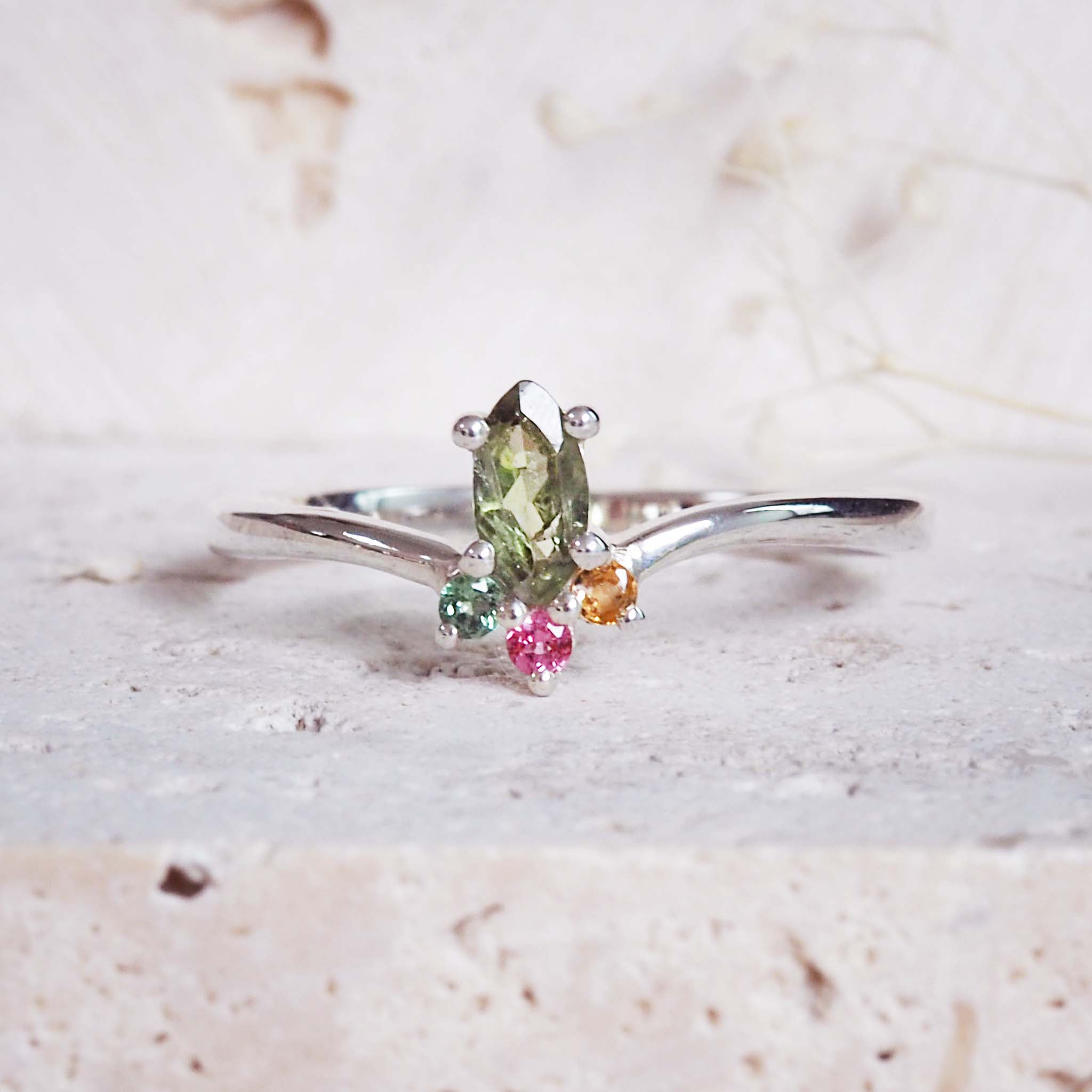  www.indieandharper.com Limited Edition Rainbow Tourmaline Ring