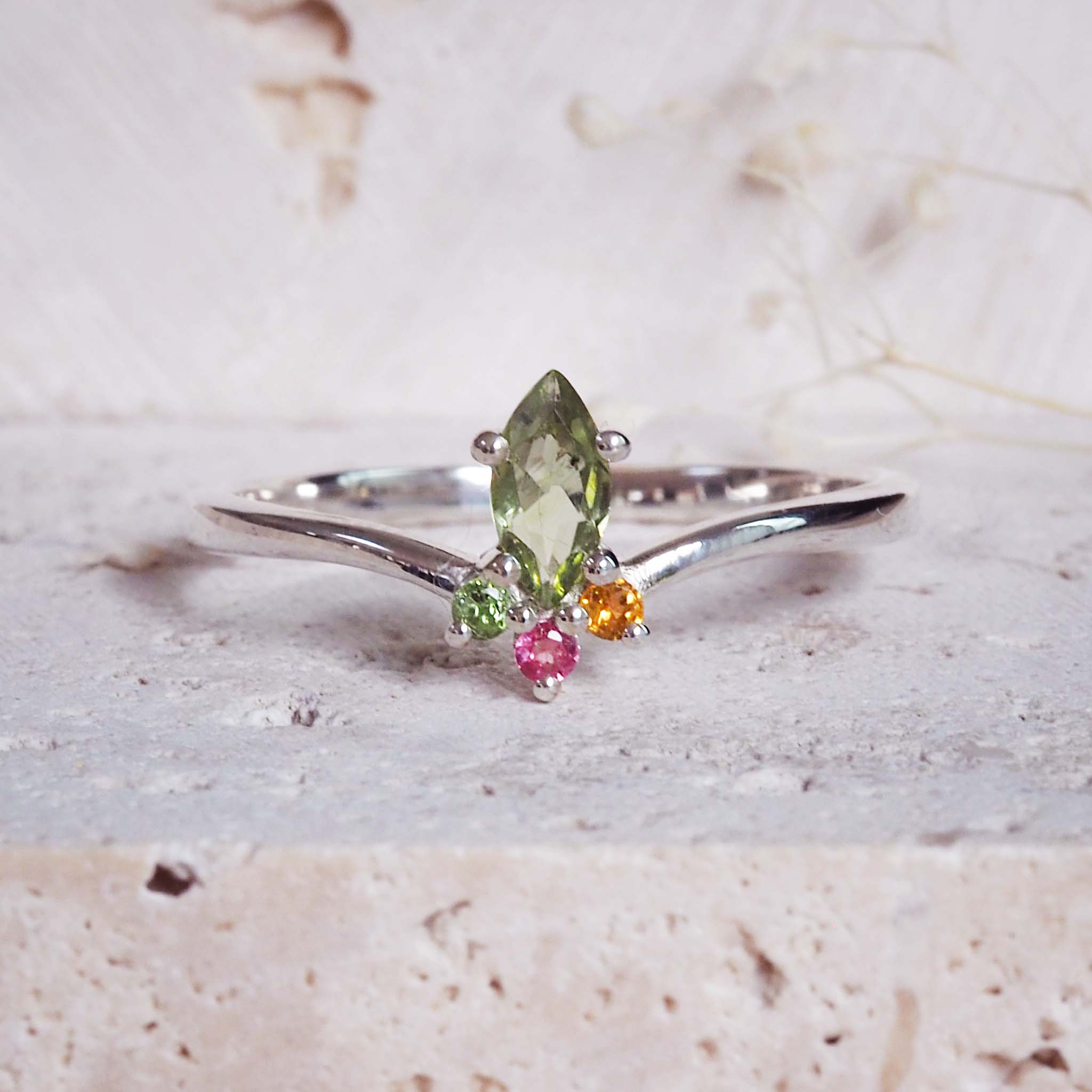  www.indieandharper.com Limited Edition Rainbow Tourmaline Ring