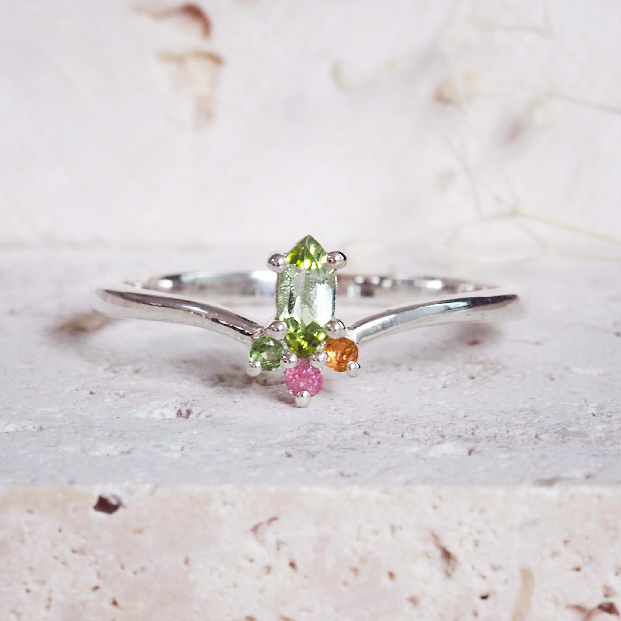  www.indieandharper.com Limited Edition Rainbow Tourmaline Ring