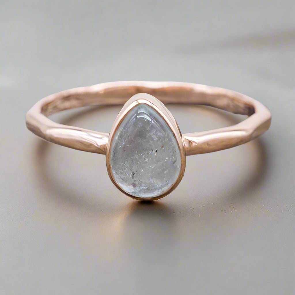 indie and harper rose gold march birthstone aquamarine ring