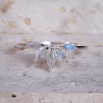 indie and harper stacking ring online - made with natural moonstones and sterling silver