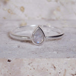 indie and harper natural moonstone ring made with sterling silver - moonstone jewellery online for women
