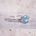 indie and harper sterling silver natural blue topaz ring