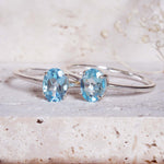 indie and harper sterling silver natural blue topaz rings