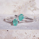 sterling silver emerald rings by indie and harper