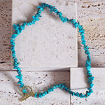 indie and harper natural Gemstone Lariat turquoise Necklace