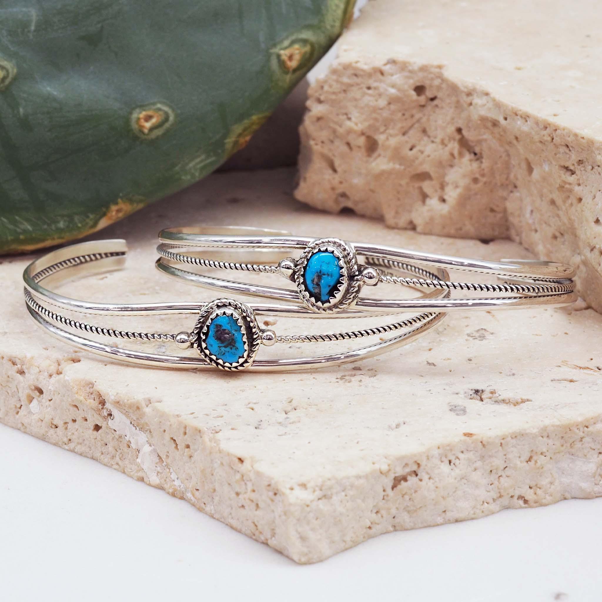 Indie and Harper Navajo Turquoise bracelets - Native American Jewelry