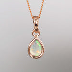 Rose gold october birthstone opal necklace by indie and harper Australia 