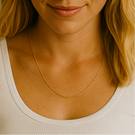 indie and harper Rose gold chain necklace 